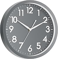 Vista 2 de AKCISOT Reloj de pared para baño de 10 pulgadas, relojes de pared analógicos pequeños que funcionan con pilas, silenciosos y sin tictac