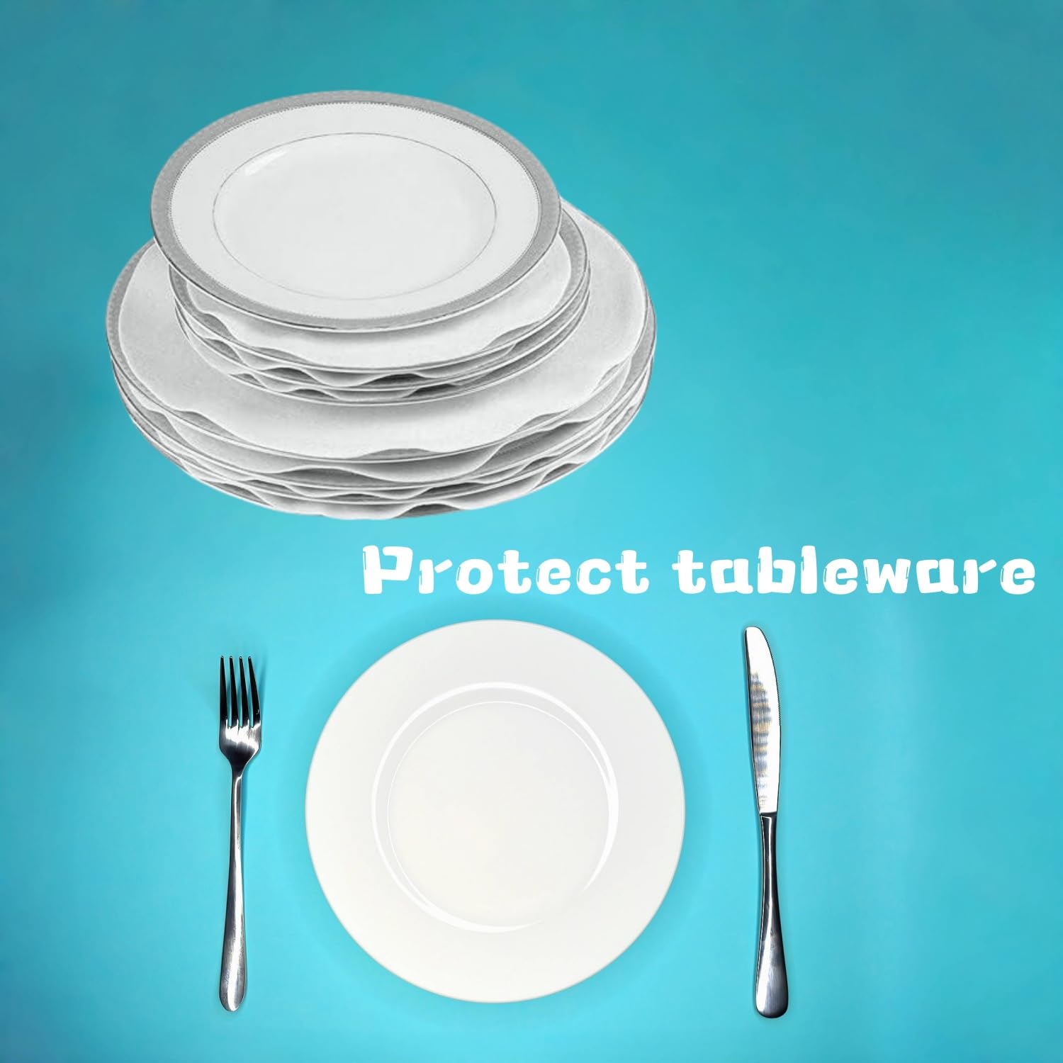 Ceramic Plate Protector Pads Set of Three Sizes Durable Non-Slip Cushioning for Safe Storage and Transport of Dinnerware Kitchenware Essential Accessories