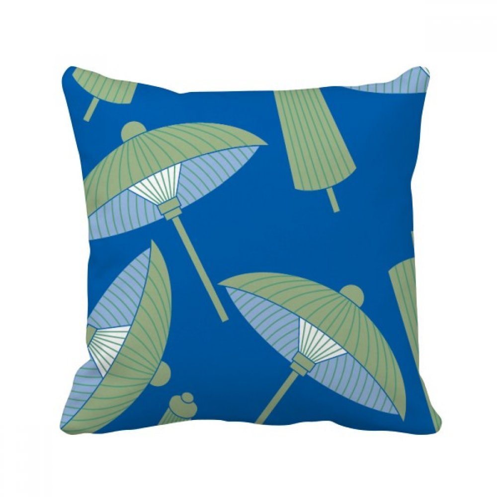 Coussin motif parapluie vert 40x40cm oreiller décoratif pour salon