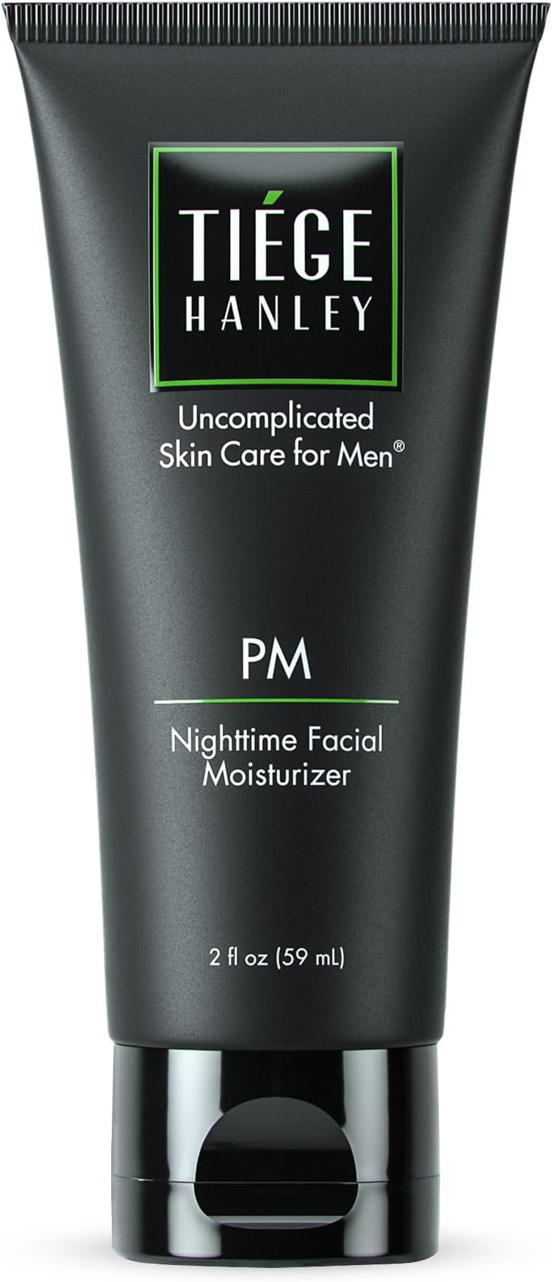 Tiege Hanley Face Moisturizer for Men, Nighttime Facial Moisturizer With Collagen, Hyaluronic Acid, and Peptides, Hydrating Overnight Face Cream, Gentle on Sensitive Skin, Men’s Skin Care, 2.5 FL Oz
