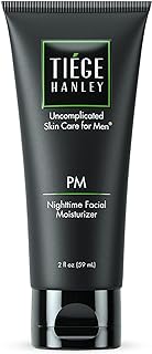 Tiege Hanley Bedtime Facial Moisturizer for Men (PM) | Restore & Replenish Skin While Sleeping | Face Night Lotion | Anti-Wrinkle & Dark Spot Remover | For Dry or Sensitive Skin | Unscented | 2 Ounces