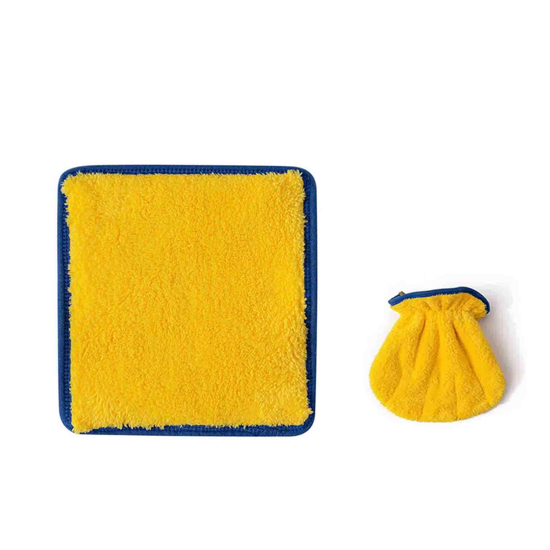Hundehandtuch Extra Saugfähig Hunde Handtuch Mittelgroße Hunde Kleine Mikrofaser Haustiere Katzen Weich Bequem Dick Saugfähig (Yellow,20x9cm)