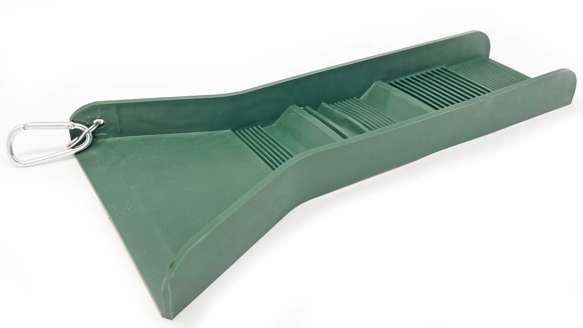 Pocket Sluice Box for Gold Prospecting; Flexible Rubberized 12 inch Miniature Sluice Box with Stream Flare; Prospecting Tools and Panning Supplies