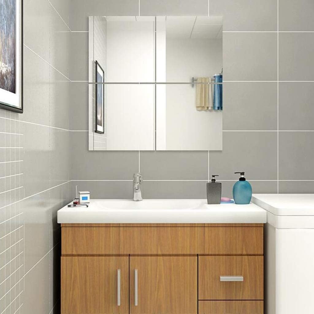 Full-Length Mirror Wall Hanging Self-Adhesive Paste Foyer Bedroom Corridor DIY Full Body Mirror for Clothing Store Wardrobe Door AN1021 910 (Size : 30cm×30cm)