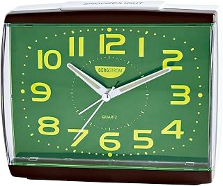 3 Pagen® Wecker Analog mit großen Leuchtziffern, Tischuhr ohne störendes Ticken, Ideal für Senioren mit kräftig leuchtenden Ziffern, Seniorenwecker mit Nachlicht, Lauter Alarm & batteriebetrieben