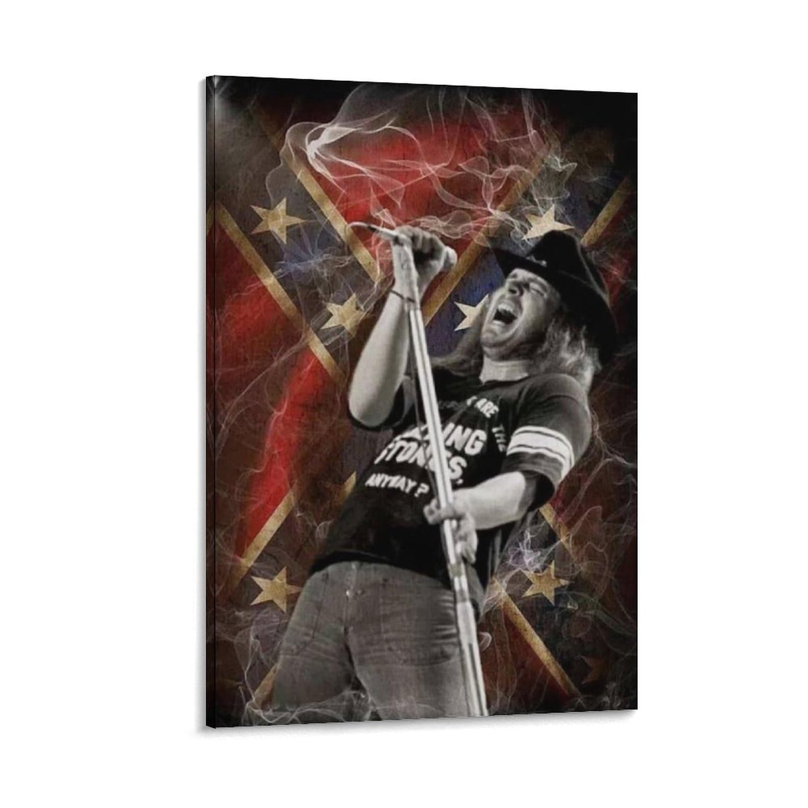 FCOIN Ronnie Van Zant Canvas Poster Poster Painting Canvas Wall Art Living Room Posters Painting 24x36inch(60x90cm)