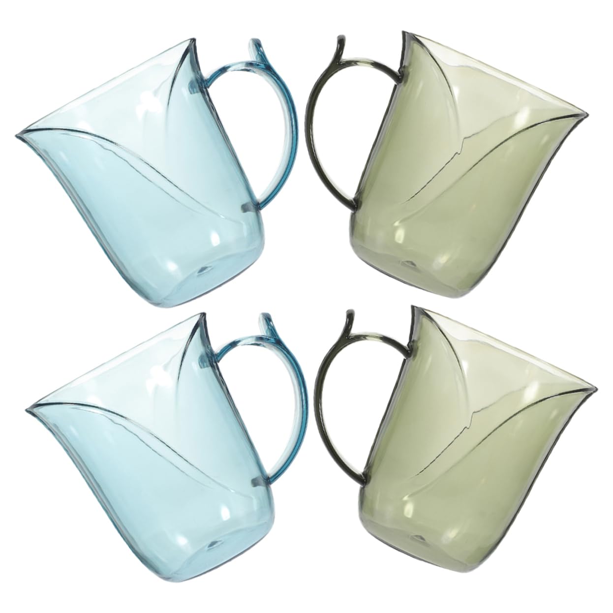STOBAZA 4pcs Mouthwash Cups Transparent Minimalist Bathroom Tumblers for Toothbrushes Travel Friendly -Fall Design for Home Use and Family for Cold and Hot Beverages