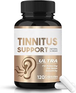 Tinnitus Relief for Ringing Ears, Natural Ear Ringing Support Capsules to Relieve Ear Ringing and Reduce Ear Noise & Buzzing, Support Inner Ear Wellness and Focus, Herbal Blend Formula (120 Capsules)