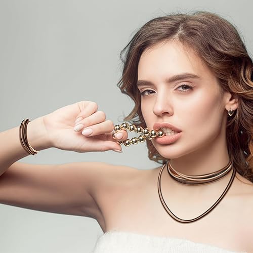 Miniatura 63 de Tudomro 100 piezas de collar de cuero encerado a granel con cierre, collar, pulsera, cadenas, cuerda para hacer joyas, colgantes