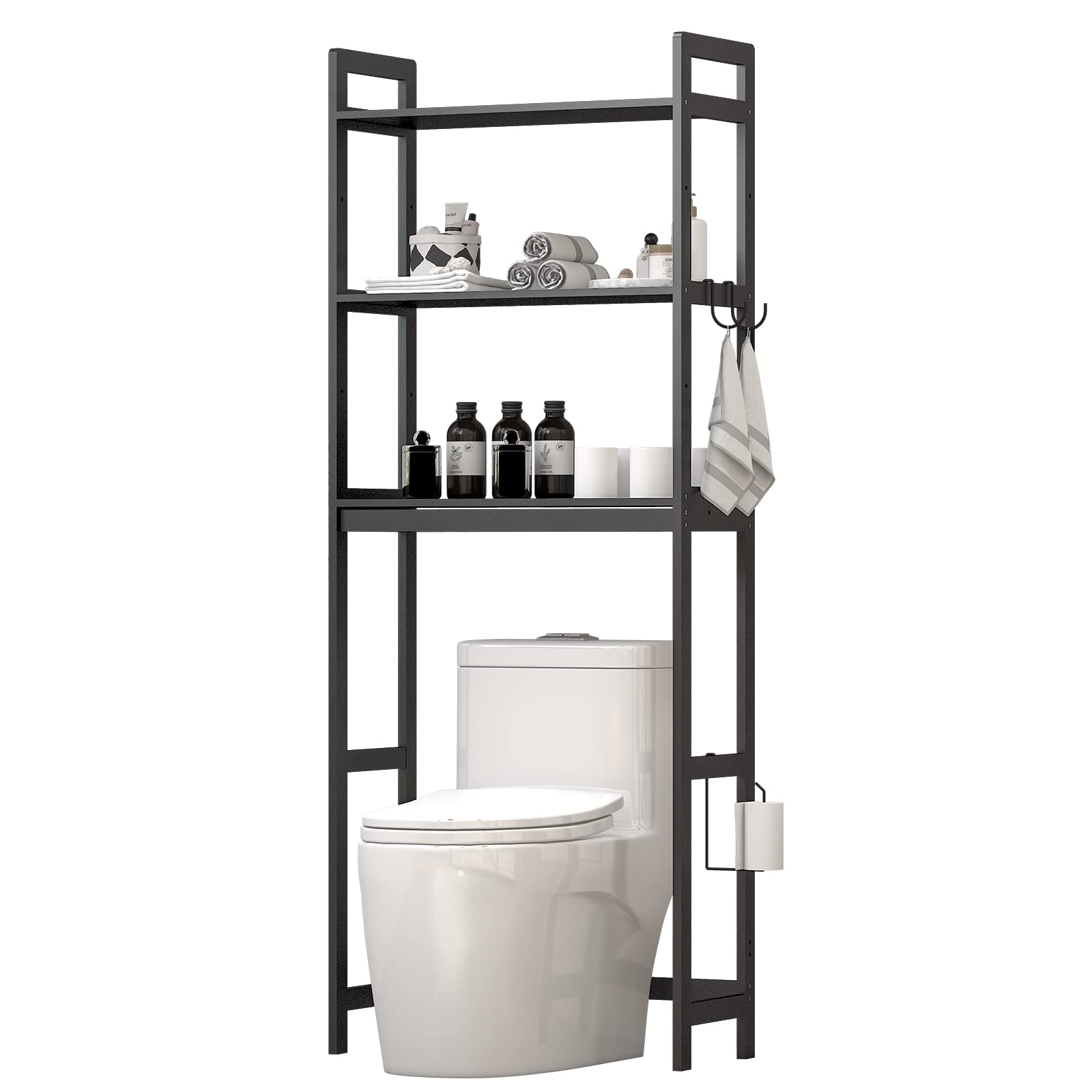 Buy Bonzy Home Over The Toilet Storage,3 Tier Space Saver,Bamboo