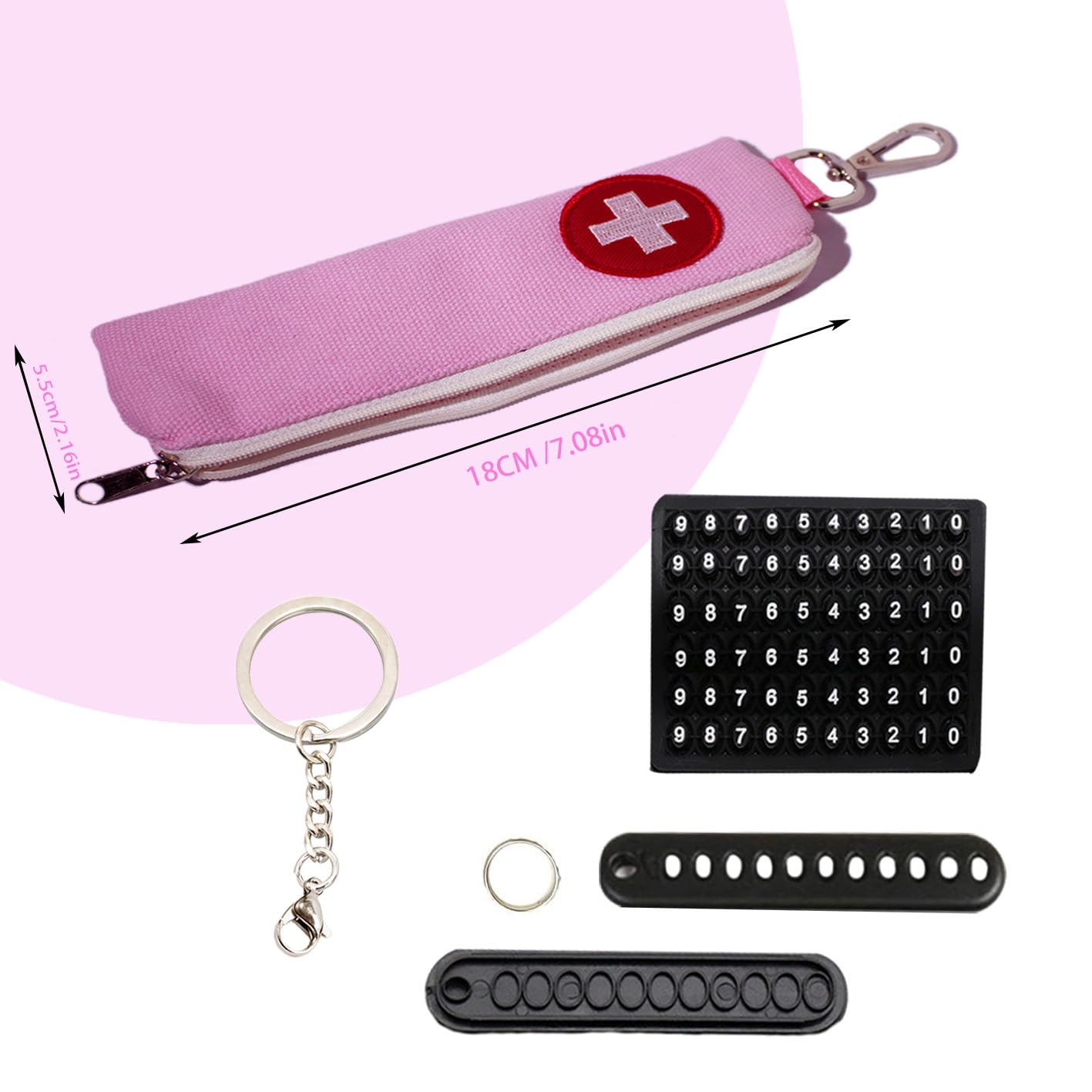 Epipen Medical Carrying Case, Shock Absorbing Travel Medication Organizer, Emergency Medical Bag for 1 EpiPens, Asthma Inhaler, Auvi-Q, Allergy Supplies (Pink) - Image 4