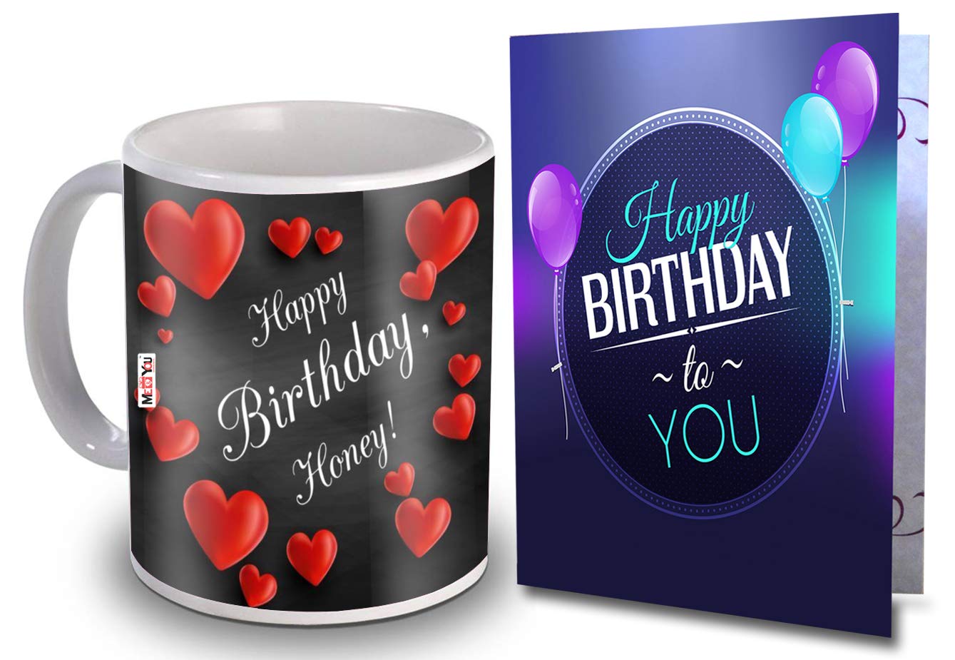 ME & YOU Birthday Gifts | Birthday Gift for Girls/Boys/Friend/Sister | Birthday Spacial Gift Pack |(Printed Mug 325 Ml, Greeting Card)