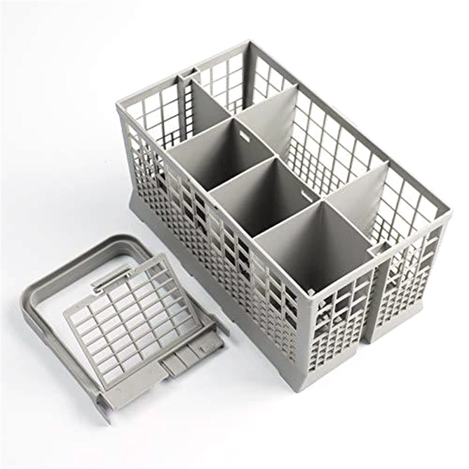 Dish Drainer Rack Geschirrtrocknung Rack Drain Rack Grey 8 Slot Geschirrspüler Besteck Korb Behälter Käfig Küche Geschirrspüler Organizer Lagerkorb Kitchen Dish Drainers Holder