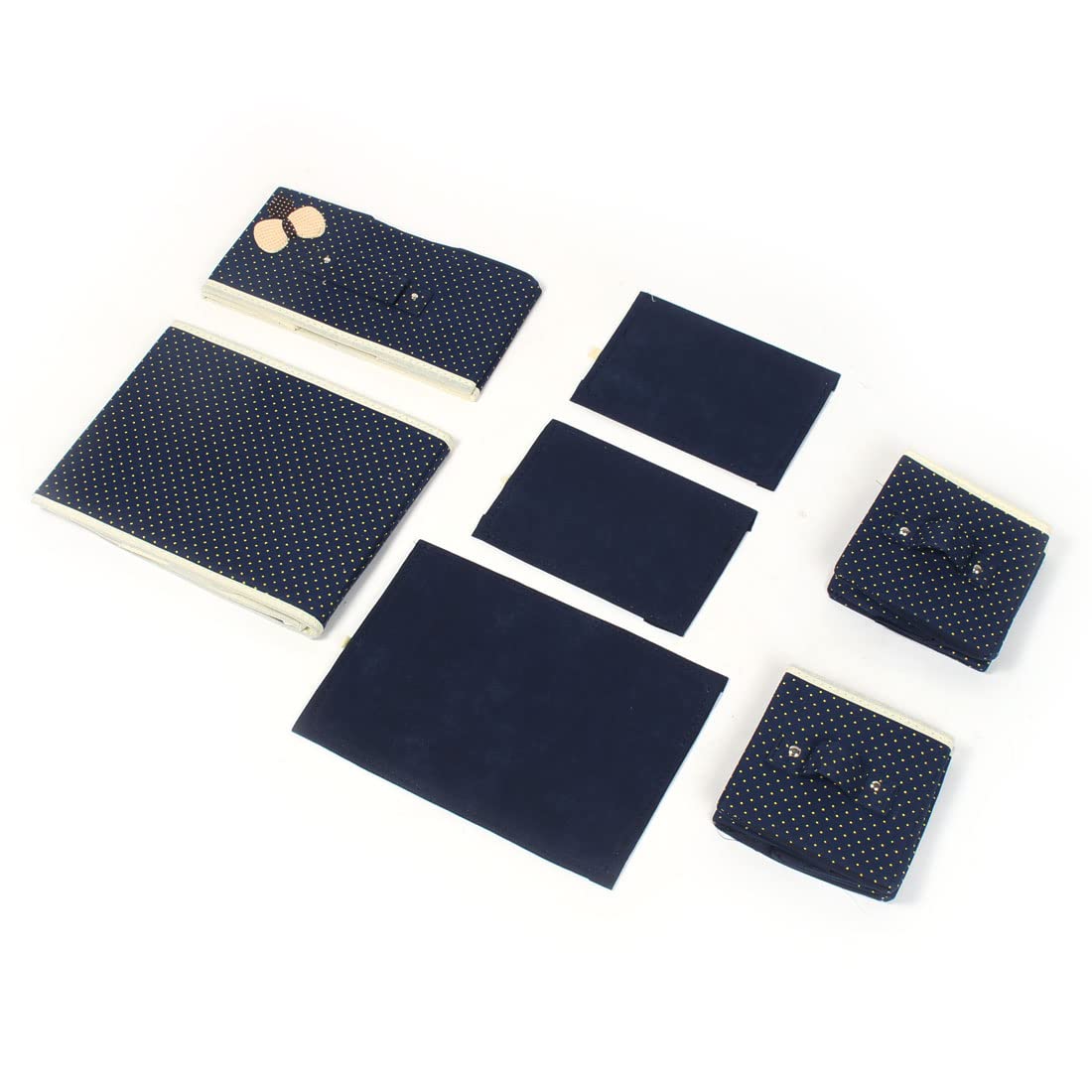 Ruilogod Tela no tejida 2 capas 3 cajones sujetador ropa interior calcetines corbatas caja de almacenamiento azul oscuro