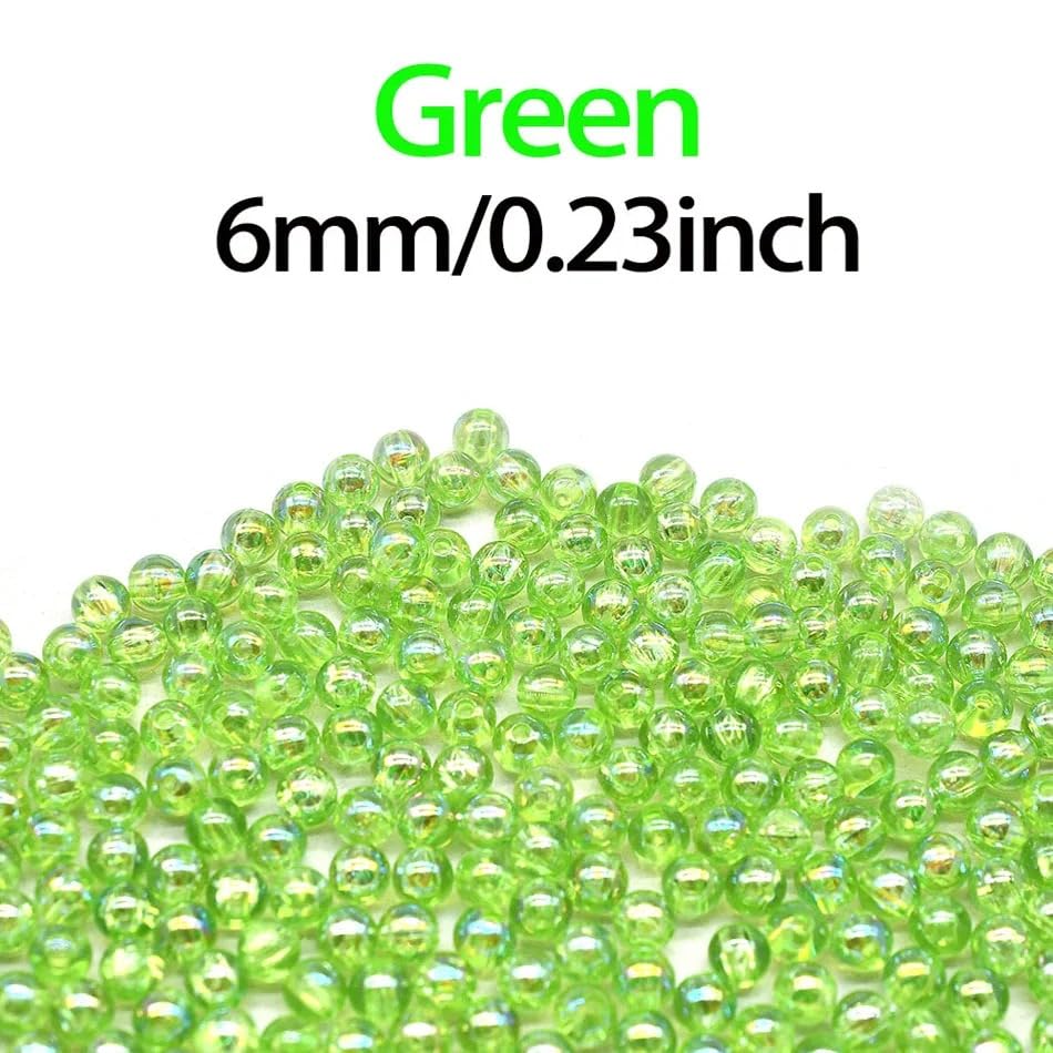 200 piezas cuentas plásticas flotantes 6mm para pesca miniatura 5