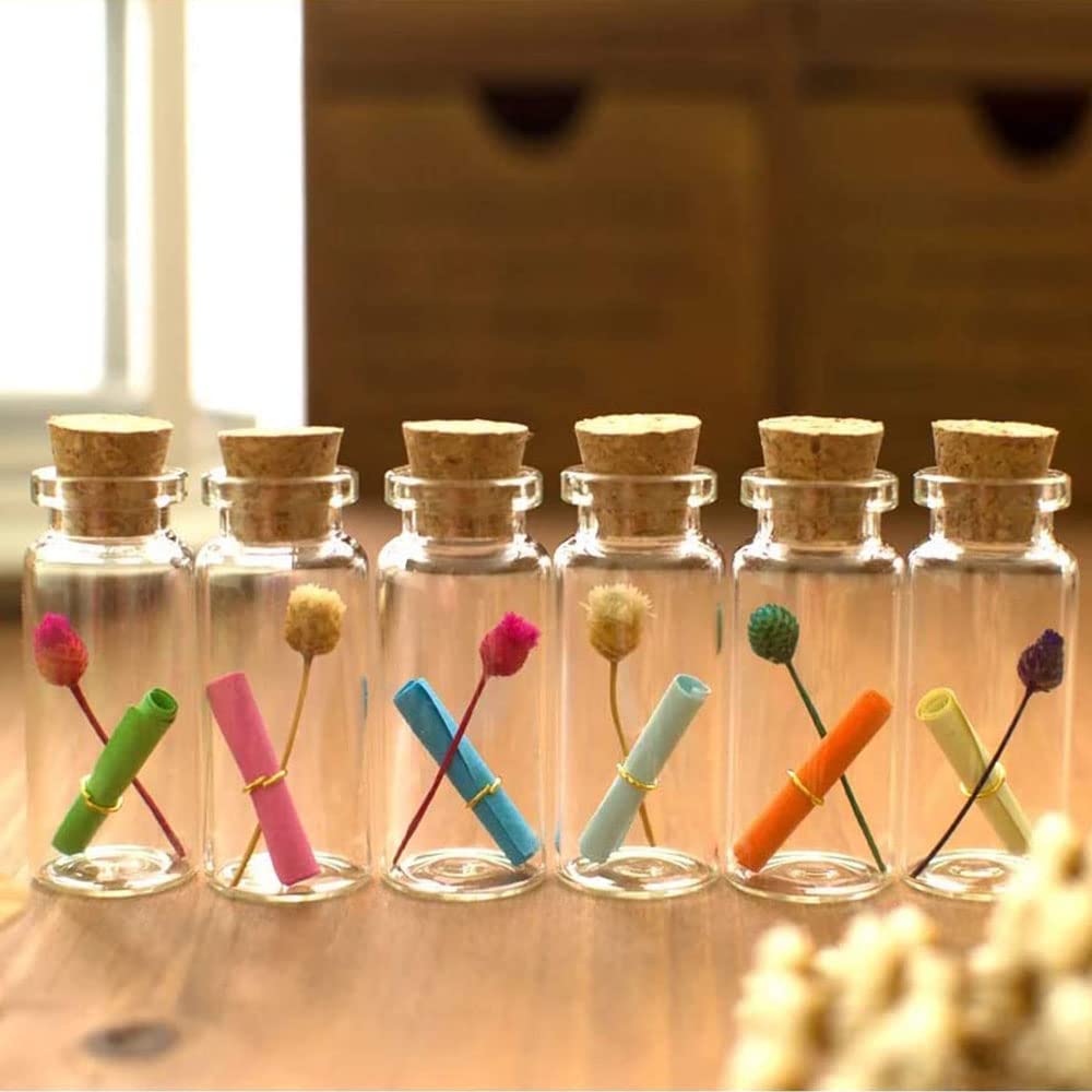 25 Mini Bottiglie Di Vetro Con Tappo Di Sughero, 4 Ml, Piccole Provette Vuote Per Fai Da Te, Decorazioni Matrimonio, Oli Essenziali