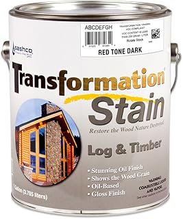 Sashco Transformation Log and Timber Stain, 1 Gallon Pail, Red Tone Dark (Pack of 1)