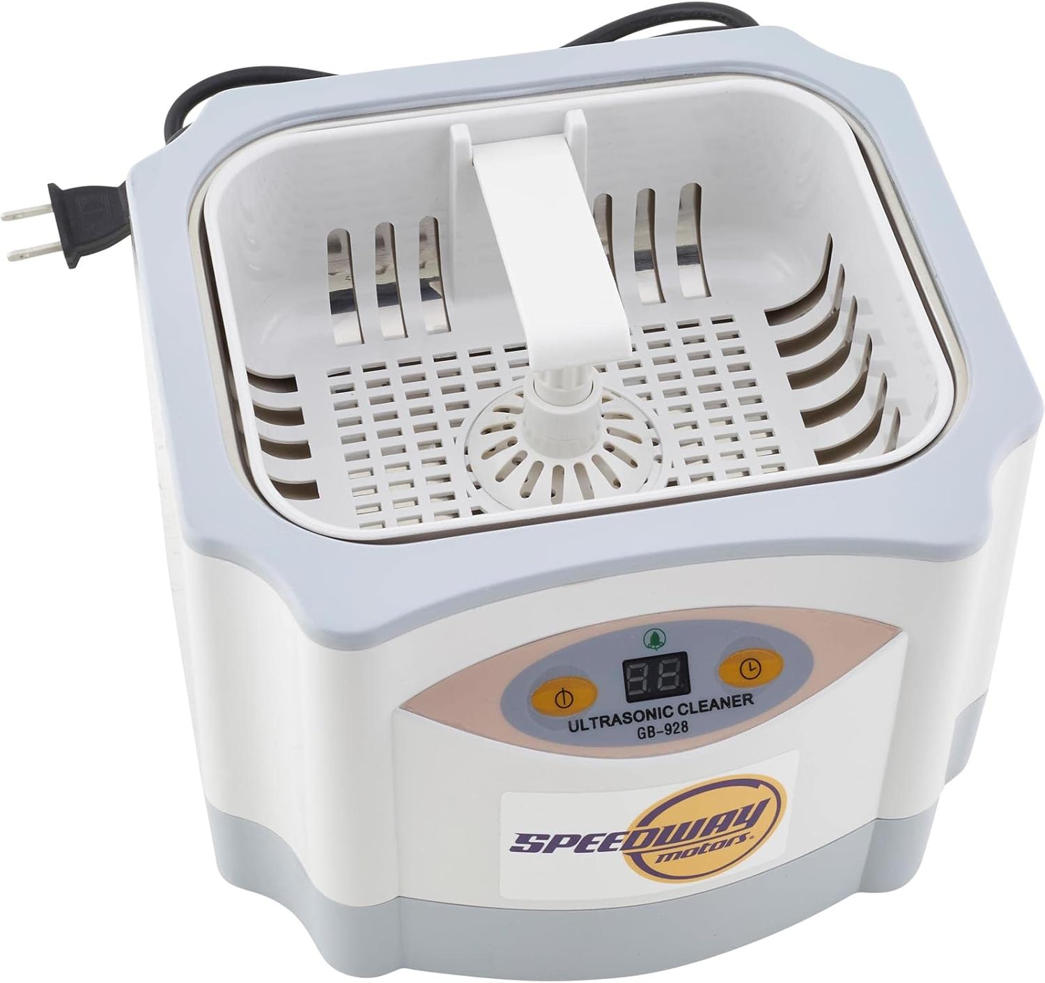 Speedway Motors Ultrasonic Multi-Purpose Portable Parts Cleaner, Easy to Use 30 Minute Adjustable Timer, Holds up to 1.5 Quarts of Cleaning Solution, 110V