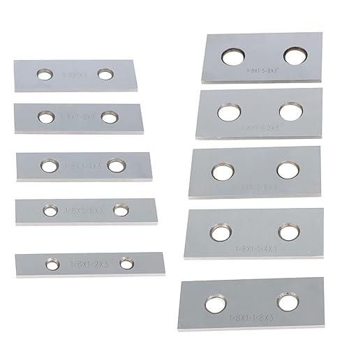 10 pares de bloques paralelos de precisión de 1/8 x 3 pulgadas, 0.0002 paralelismo 1/2 a 1-5/8 barra paralela de precisión de acero aleado