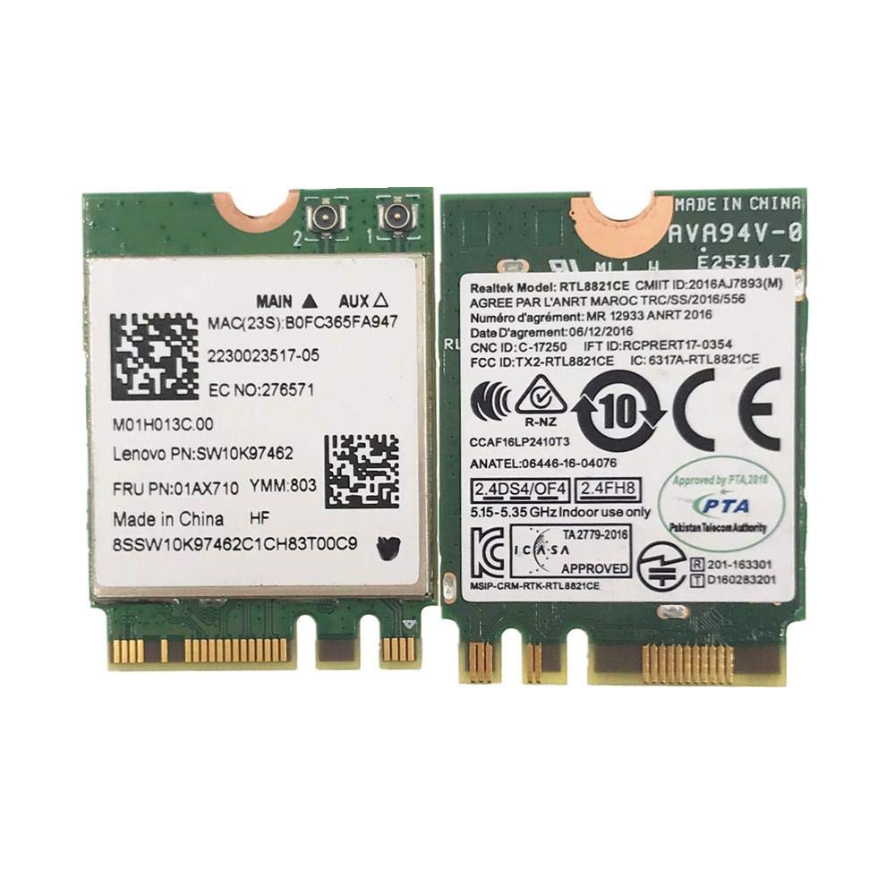 MiwaimaoRTL8821CE 802.11AC 1X1 Wi-Fi+BT 4.2 Combo Adapter Card FRU 01AX710 wireless netowrk card For Lenovo laptop