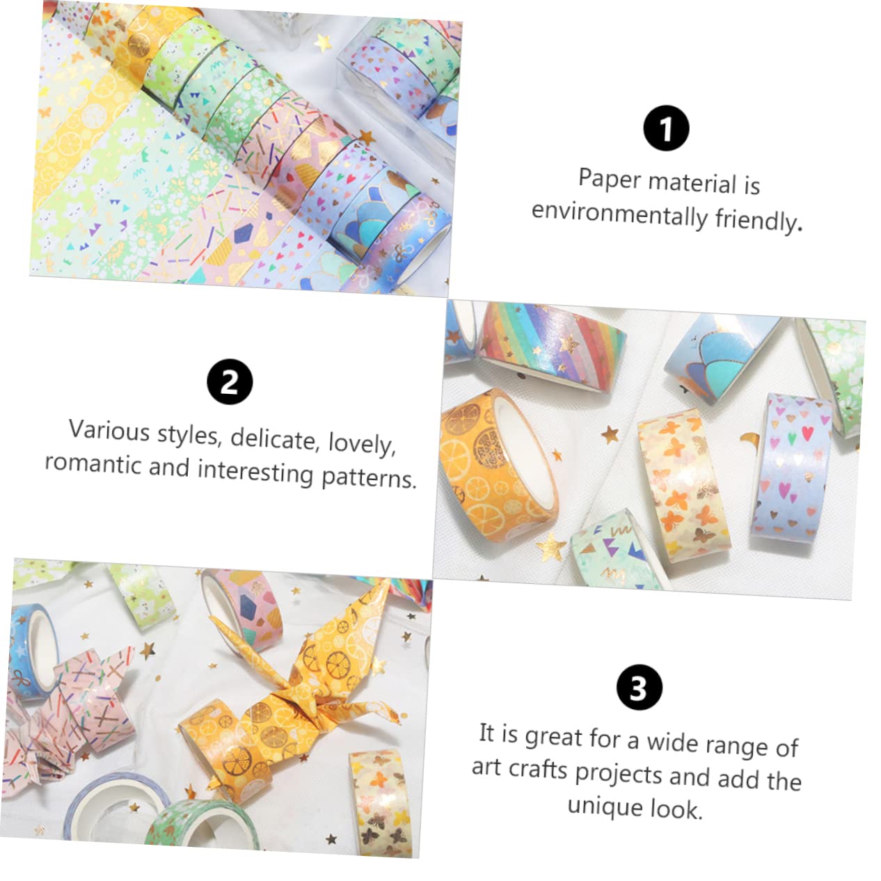 Operitacx 36rotoli Nastro Adesivo Decorativo Washi Con Design Elegante Per Scrapbooking e Di Nastro Adesivo Adatto Per Lavoretti Creativi e Decorazioni Artigianali