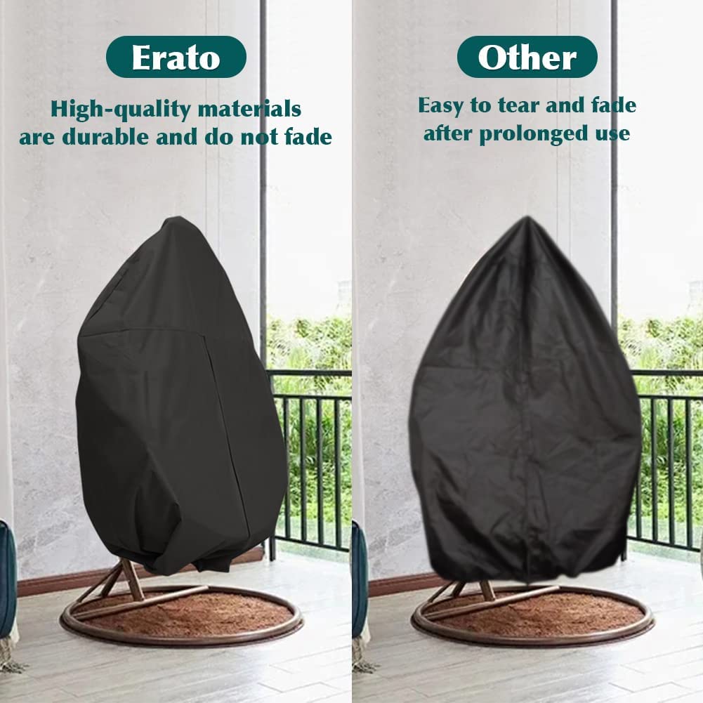Erato Housse de Fauteuil Suspendu, Housse Fauteuil Suspendu Extérieur Jardin, Anti-poussière Housse de Chaise Suspendue de Patio pour Mobilier Balancelles de Jardin, 230X200cm