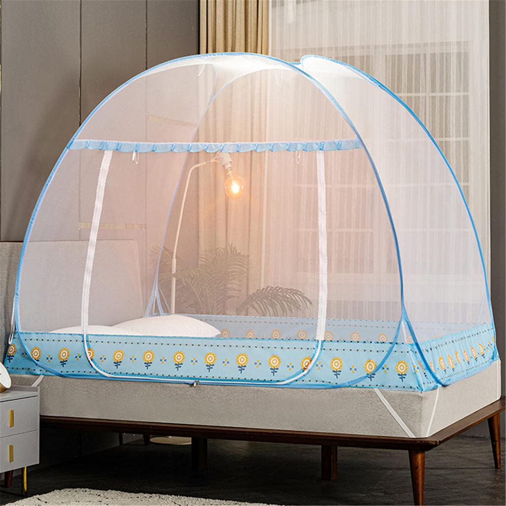 GJMSSMY Mosquito Net for Bed, Portable Foldable Mosquito Nets, Mosquito Mesh Net, Fine mesh Mosquito Net for Bed, Portable tent mosquito net-120 * 195 * 137cm_B