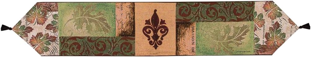 Manual Woodworkers & Weavers Tapestry Table Runner, Old World Wine