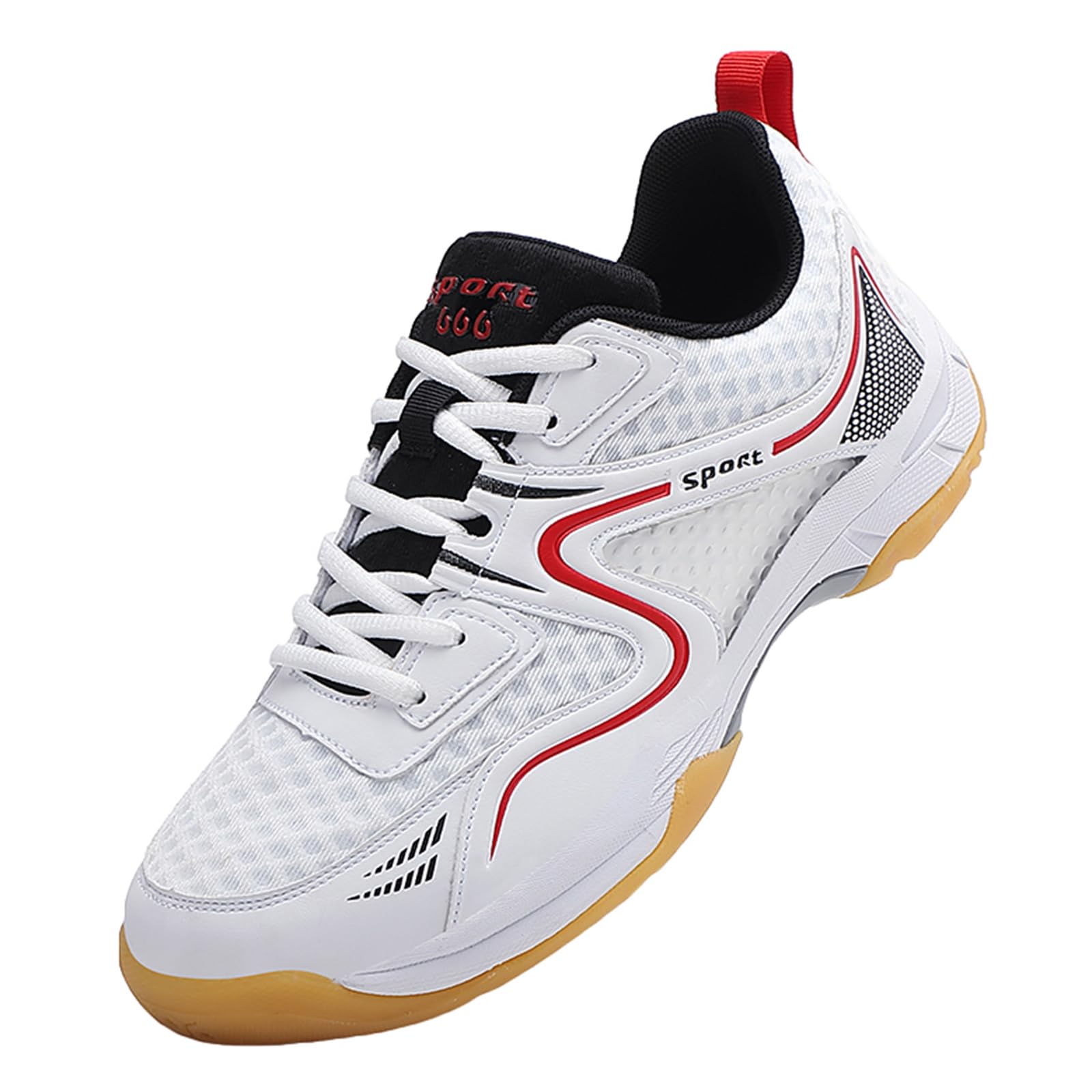 JiuQing Męskie buty do badmintona Lekkie buty do tenisa stołowego Miękkie dno Oddychające do squasha Pickleball