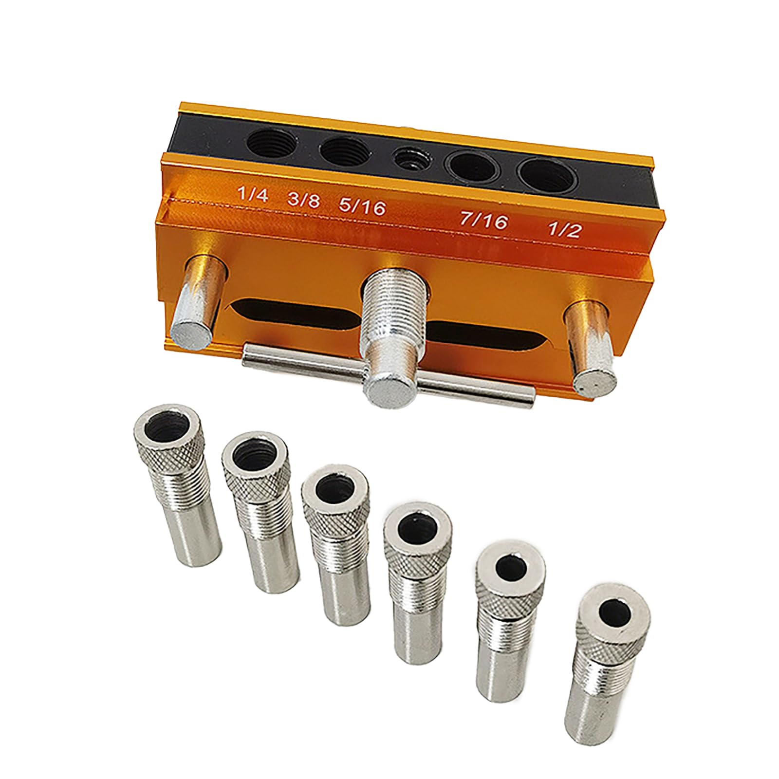 Centering Doweling Jig Drill Guides for Straight Holes Metal Drilling Hole Kits for Wood Dowel Jig Professional Straight Hole Drilling Accessory