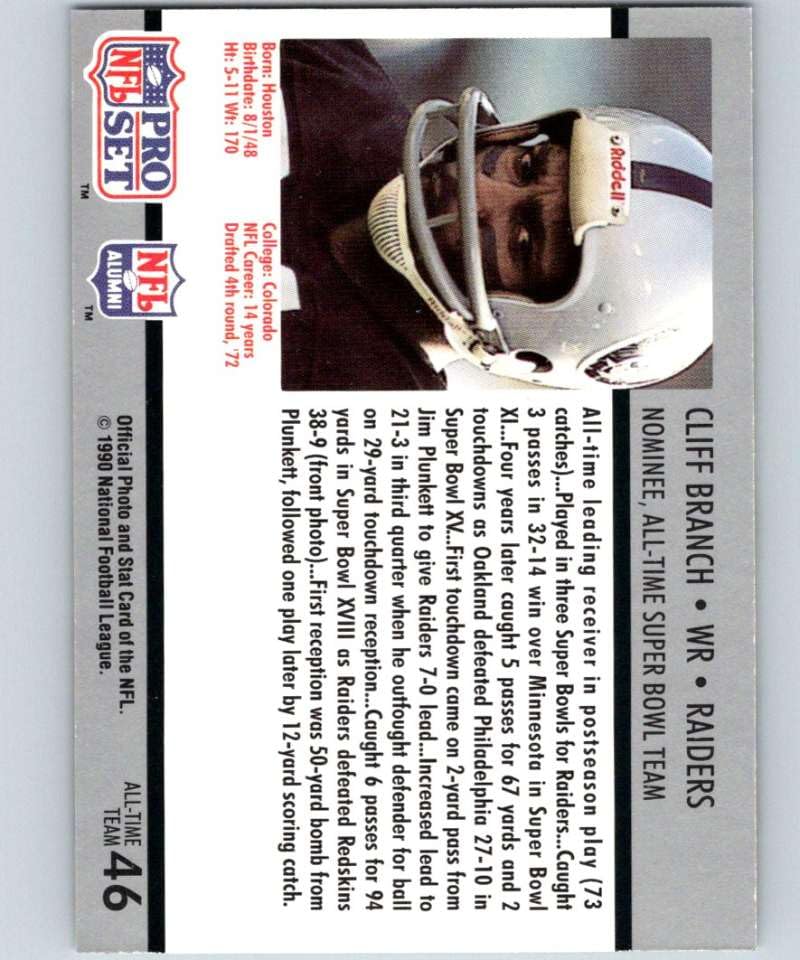 Amazon.com: 1990 Pro Set Super Bowl 160 Football #46 Cliff Branch