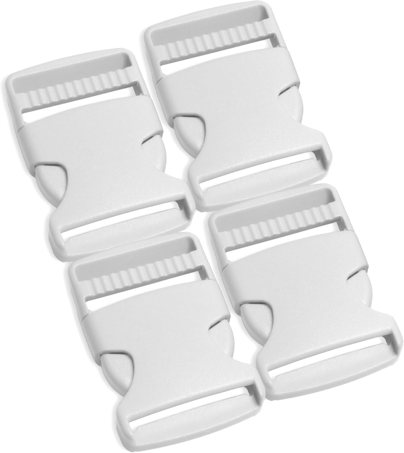 Plastic Buckles 1.5" (38mm) Quick Side Release 8 Pcs Snap Dual-Adjustable for Webbing Straps Backpack Luggage