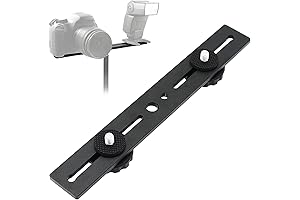 8 Inch/20cm Dual Camera Mount: Professional Dual Tripod Bracket for Enhanced Lighting and Photography