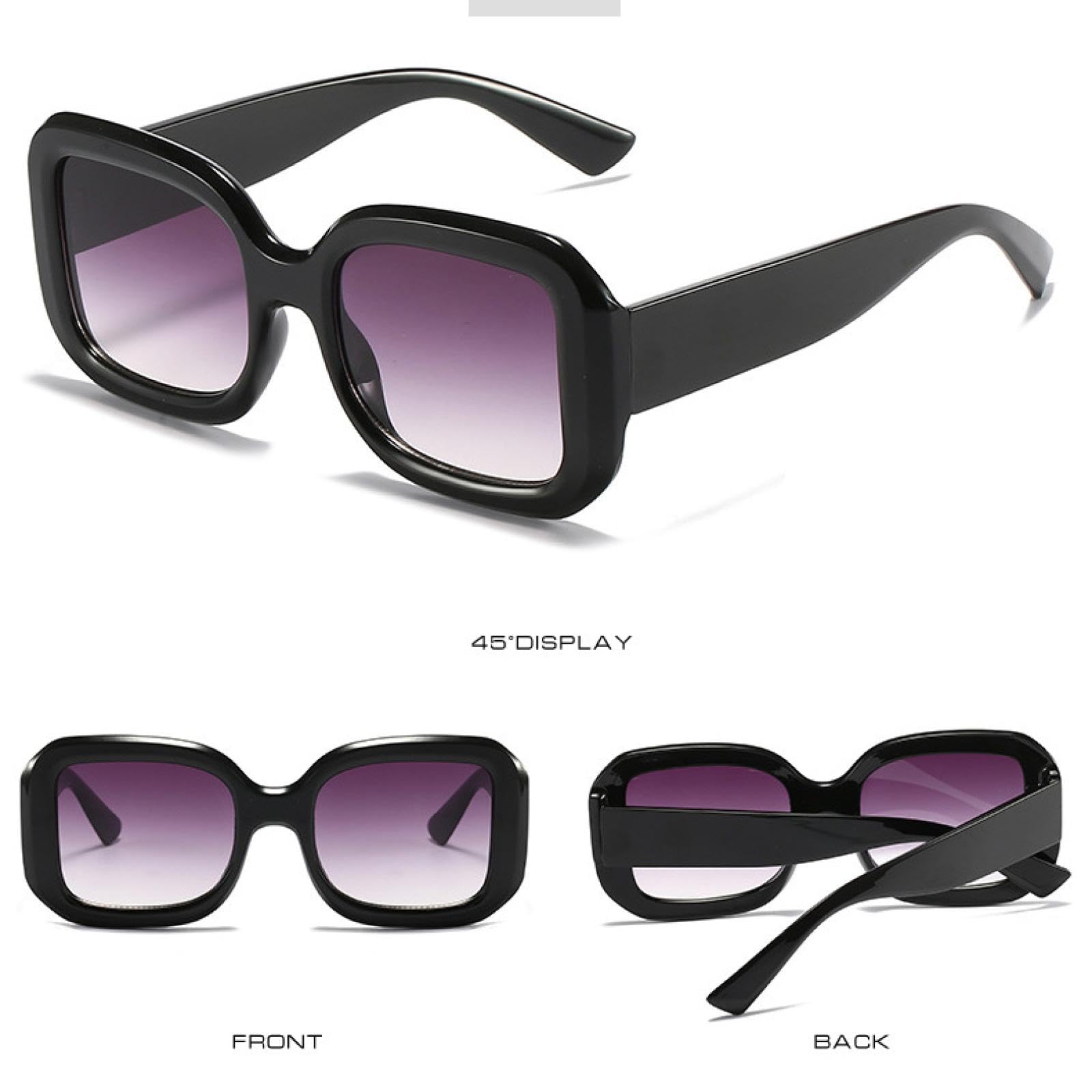 Gafas de sol de moda para mujer, estilo punk, montura gruesa, color naranja, con protección UV400, lentes degradadas.