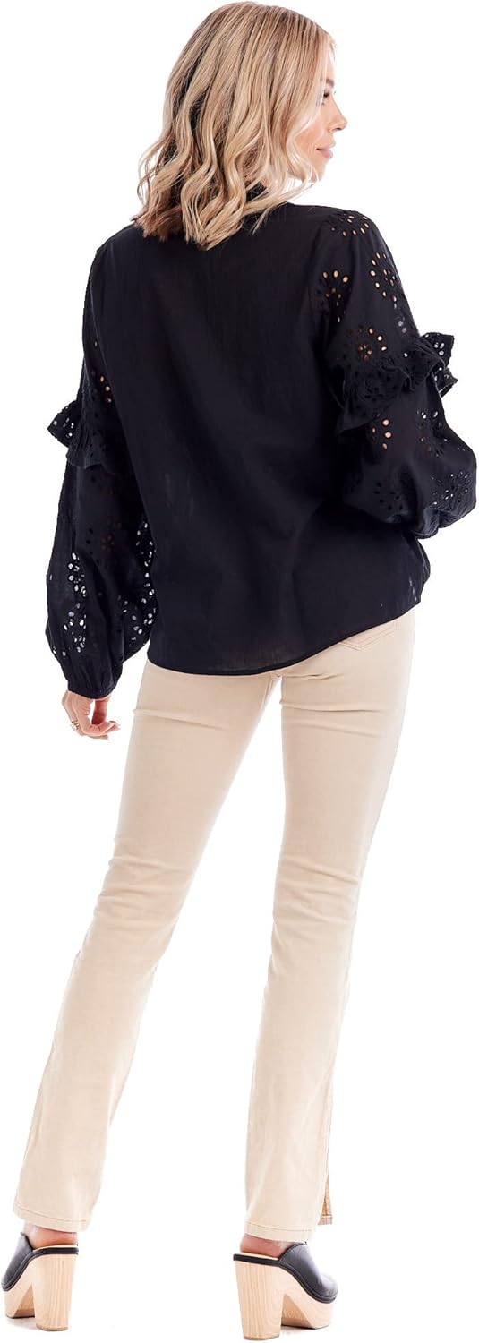 Mud Pie Women's Women's Amaya Eyelet Top