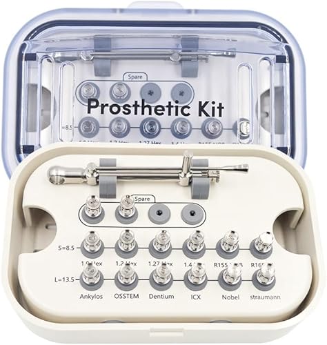 Tazrigo Destornillador universal de implante de llave dinamométrica, kit de prótesis, destornilladores de trinquete, herramientas de reparación de