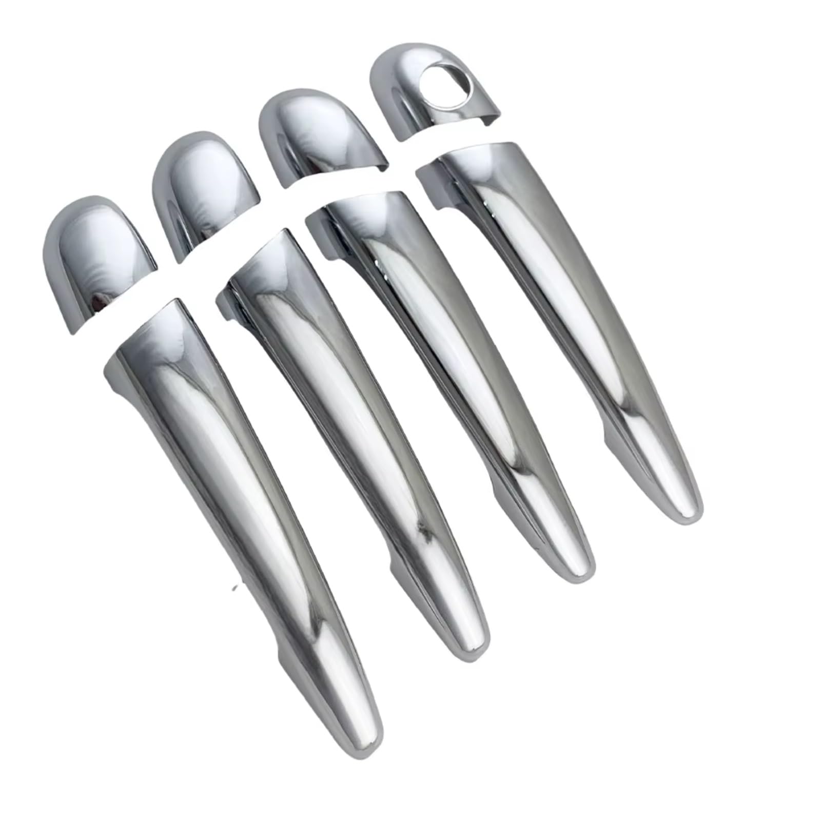 Qdzvalumv Silver Car Door Handles Cover Shell Compatible With Bmw For E46 330Ci Car Exterior Door Handle Cover Replacement Accessories Trim Set Protector(Silver)