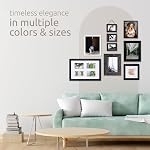Kiera Grace Langford Simple & Classic Decorative Engineered Wood Wall Picture Frame For Home, Room, & Office, 10" x 10" Matted For 5" x 5" Photos, Black