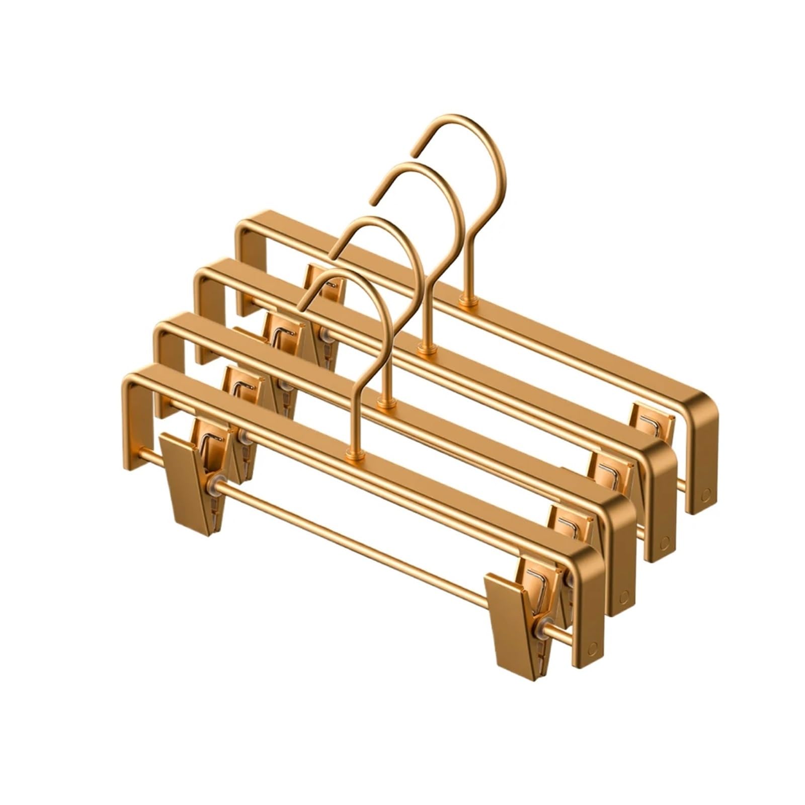 Coat Hangers Clothes Hanger Closet Organizer Pants Hanger,Metal Trousers Rack Skirt Underwear Towel Clip Drying Rack 5PCS ﻿(Color 2,5PC)