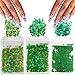 3 sacchetti Shamrock Glitter paillettes St Patrick's Day Nail Art Adesivi olografici per unghie acriliche Coriandoli Glitter Clover Nail Glitter Fiocchi verde Irish Nail Decal per le donne