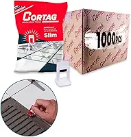 Espaçador Nivelador Slim C/1000 Peças Caixa Para Assentamento de Piso Azulejo Cerâmica Porcelanato Reutilizáveis Profissional - (1.0MM | 62416)