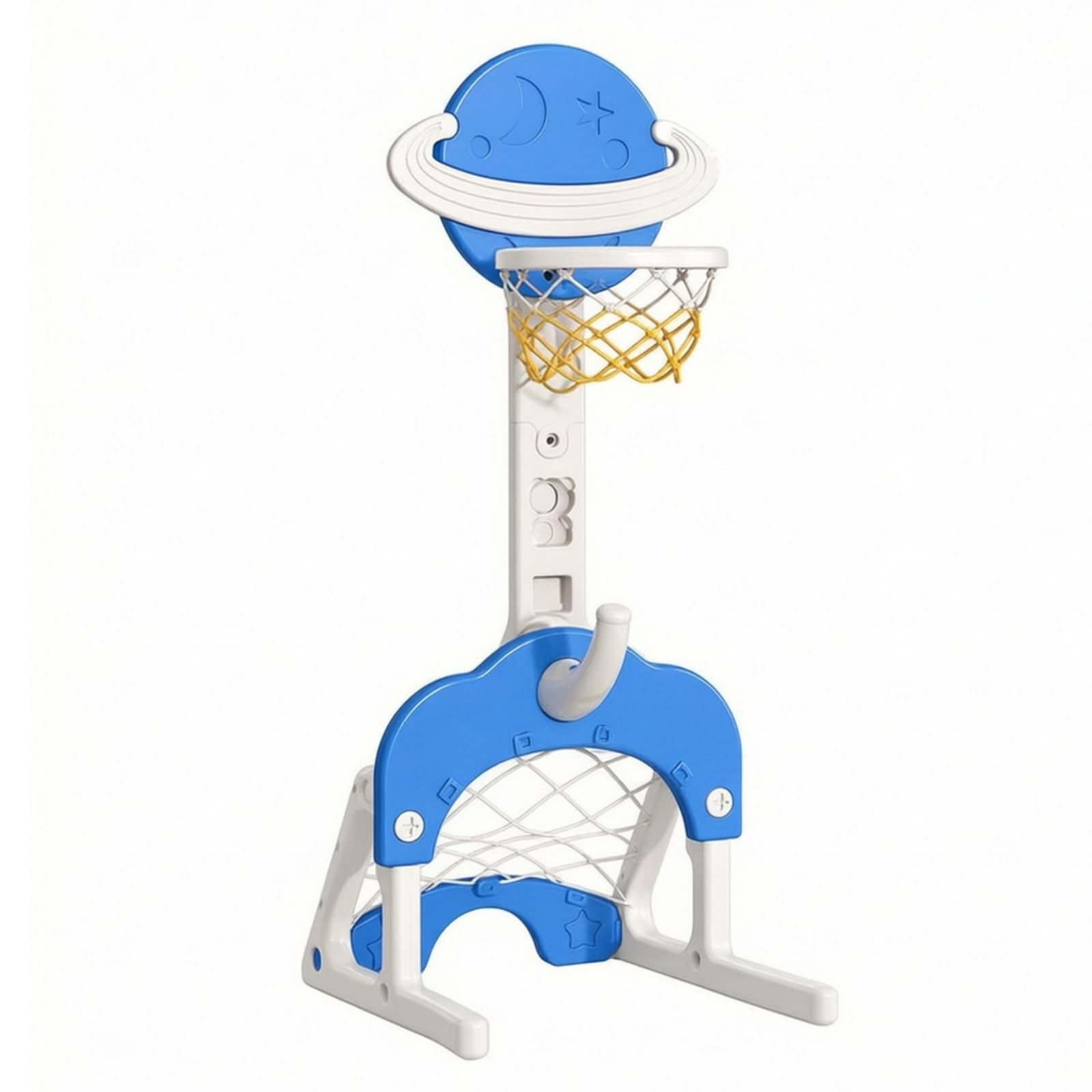Basket Portatile per Bambini con Base Larga Rinforzata Tabellone Fantasia Spaziale Standard per Canestri Adatto Gioco Quotidiano Interno
