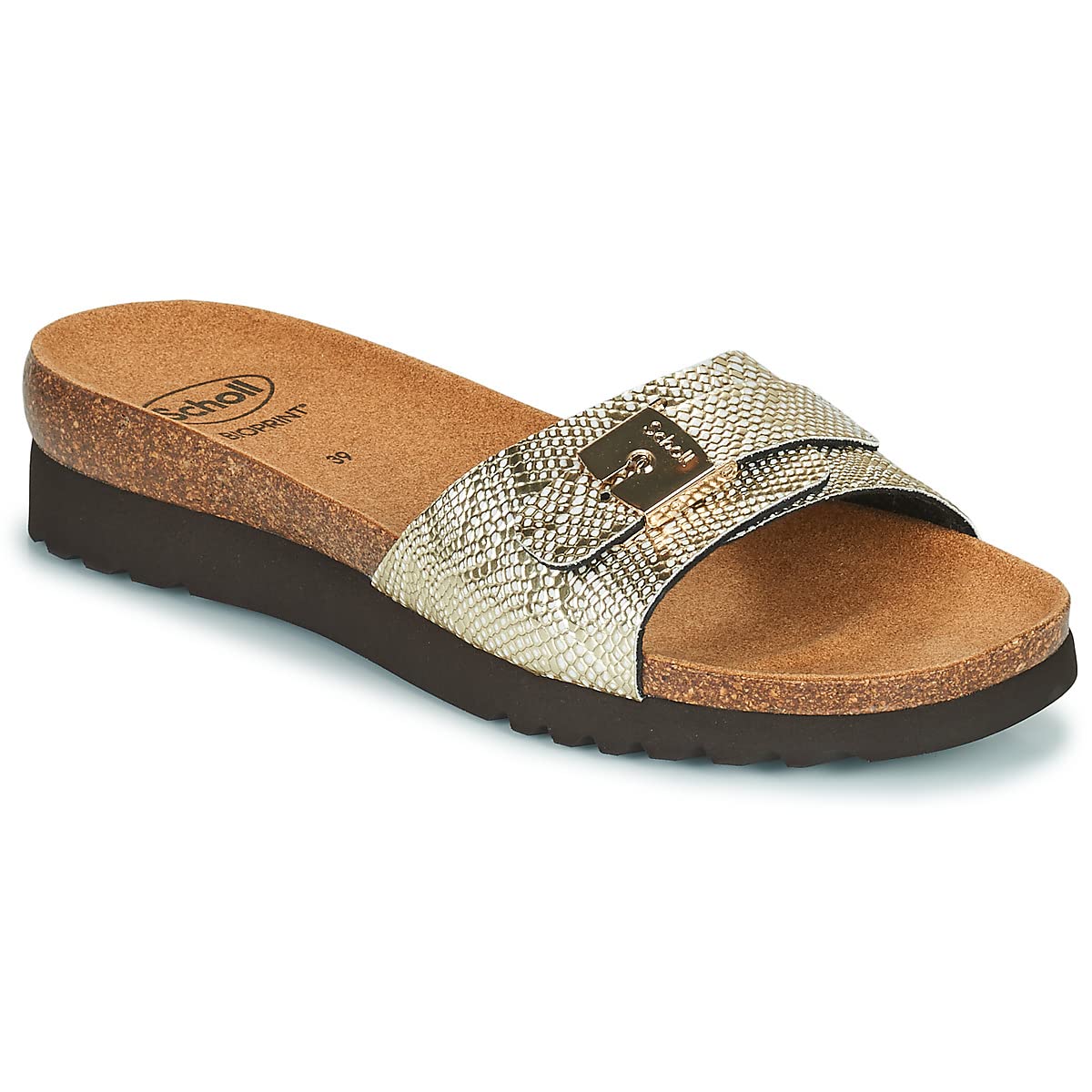 Scholl Ginni, Women's Sandals, Platinum (Gold), 36 EU, Platinum Gold, 36 EU
