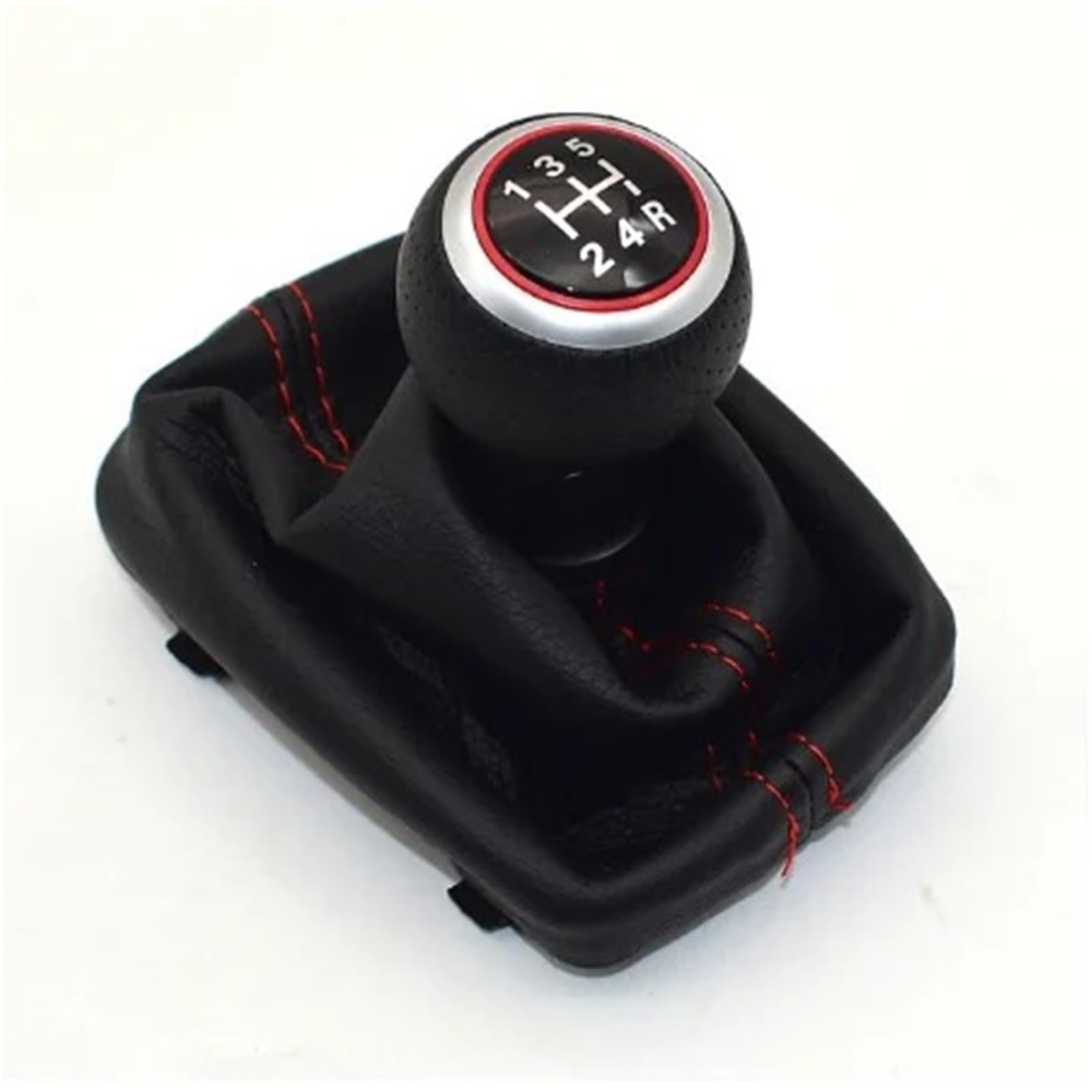 DUFWEHR Shifter Knob for for A4 8E B6 B7 2000-2008 Manual 5 6 Speed Car Gear Shift Shifter Knob Lever Handle Head with Leather Dust-Proof Cover