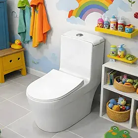 Inowar Vaso Sanitário Infantil Monobloco, Cerâmica Branca, com Assento Soft Close, 54x31x57,5cm