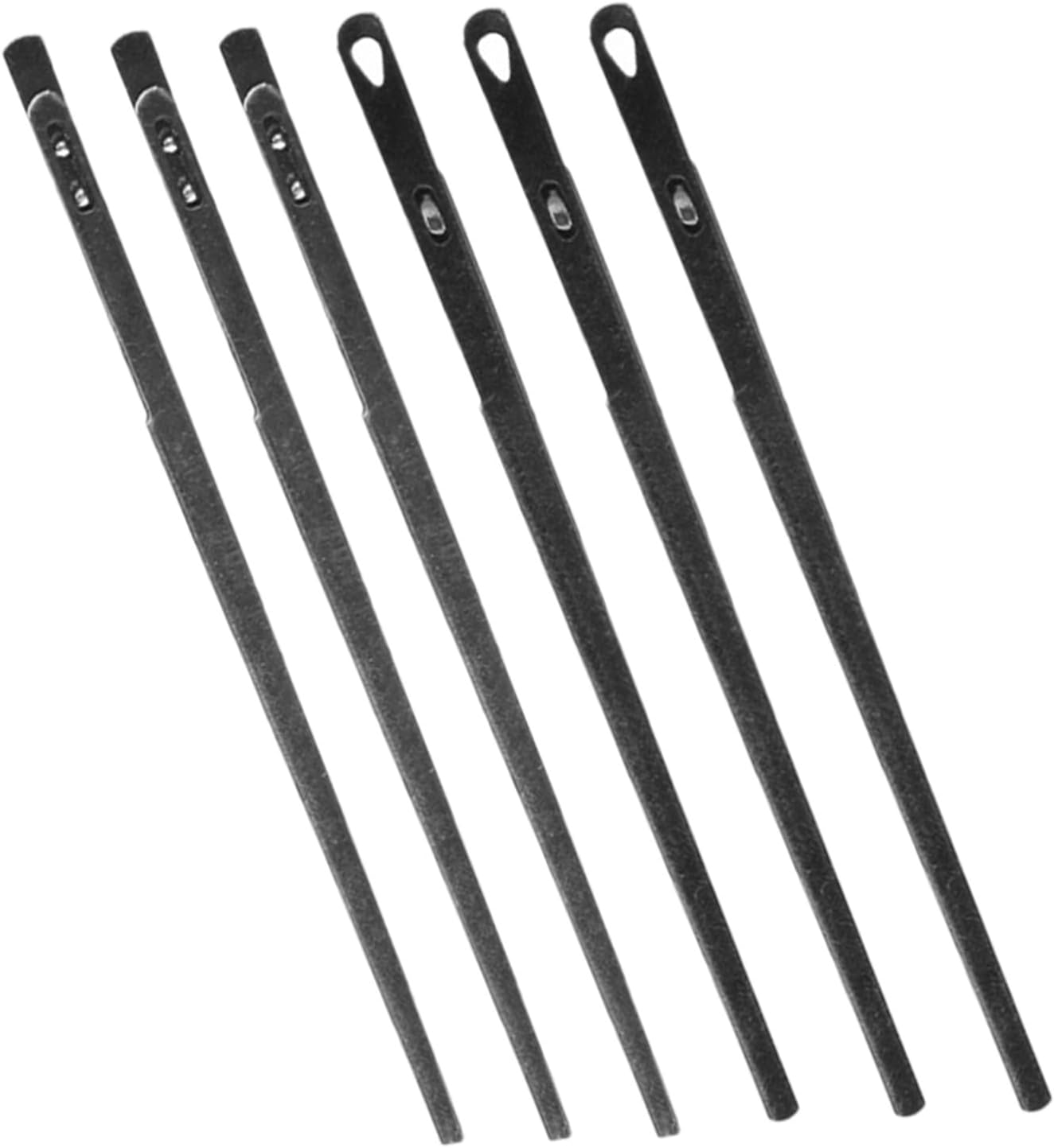 AUTSUPPL 6pcs Leather Needles Set for Handmade Leathercraft and DIY Weaving, Steel Double Hole and Single Hole Threading Tools with Smooth Penetrate and Precision Stitching for Leather
