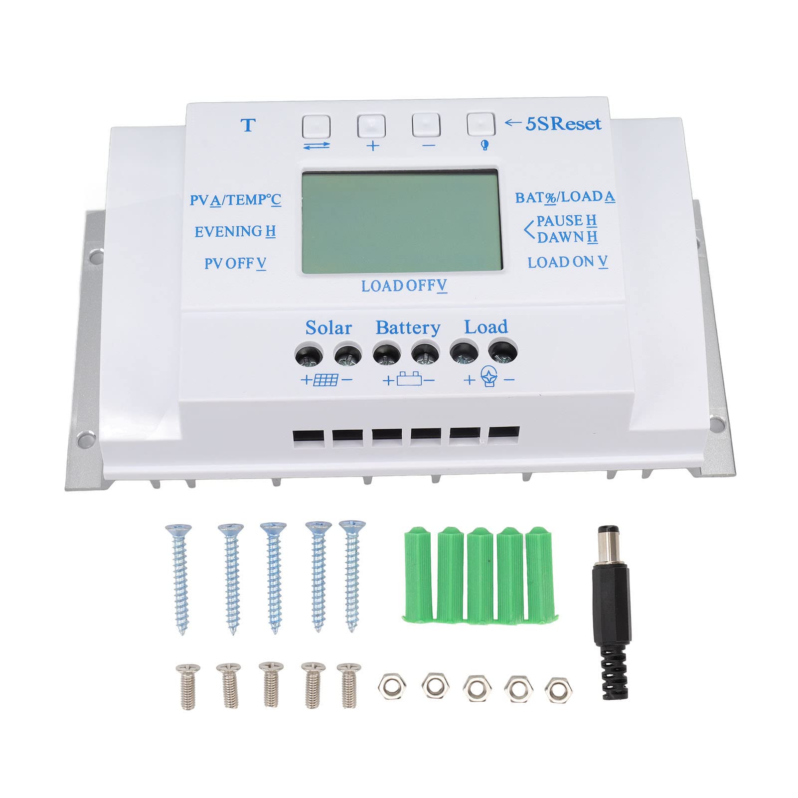 MPPT T40A, regolatore solare 12 V 24 V con schermo LCD, regolatore di pannello solare MPPT per camper, barca, casa, sistema off-grid, inum y