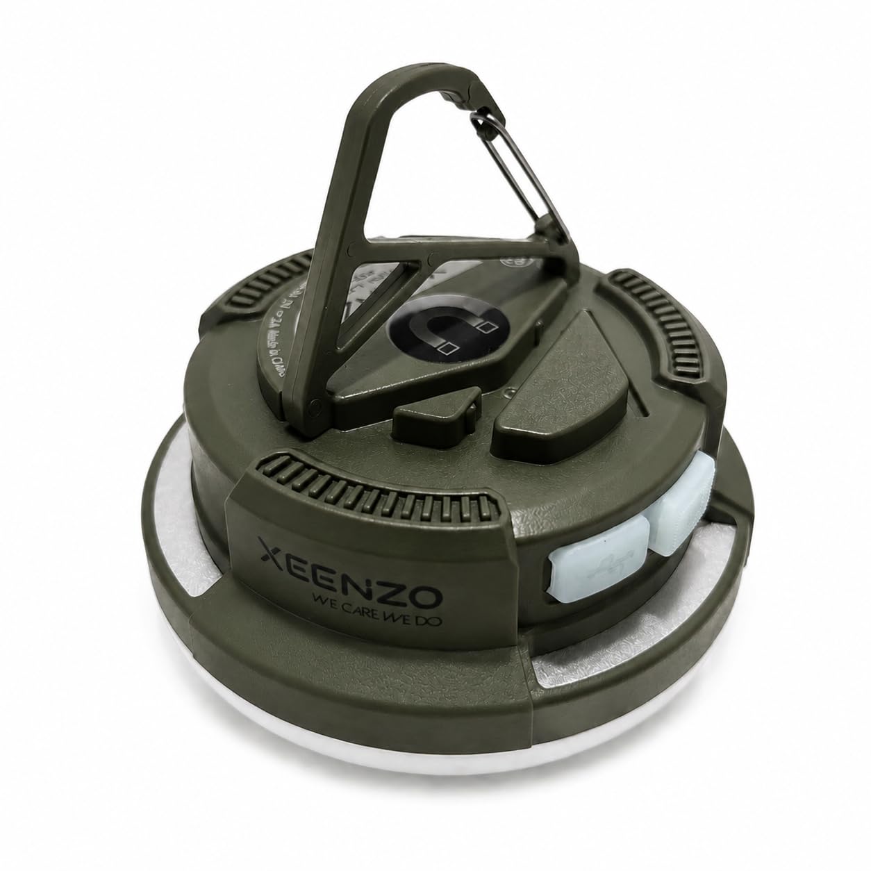 Wiederaufladbare Campingleuchte, 2600LM LED Zeltlaterne mit Magnetfuß, Aufhängehaken und Stativhalterung, 7000mAh Akku, bis zu 70 Stunden, IPX5, Armeegrün