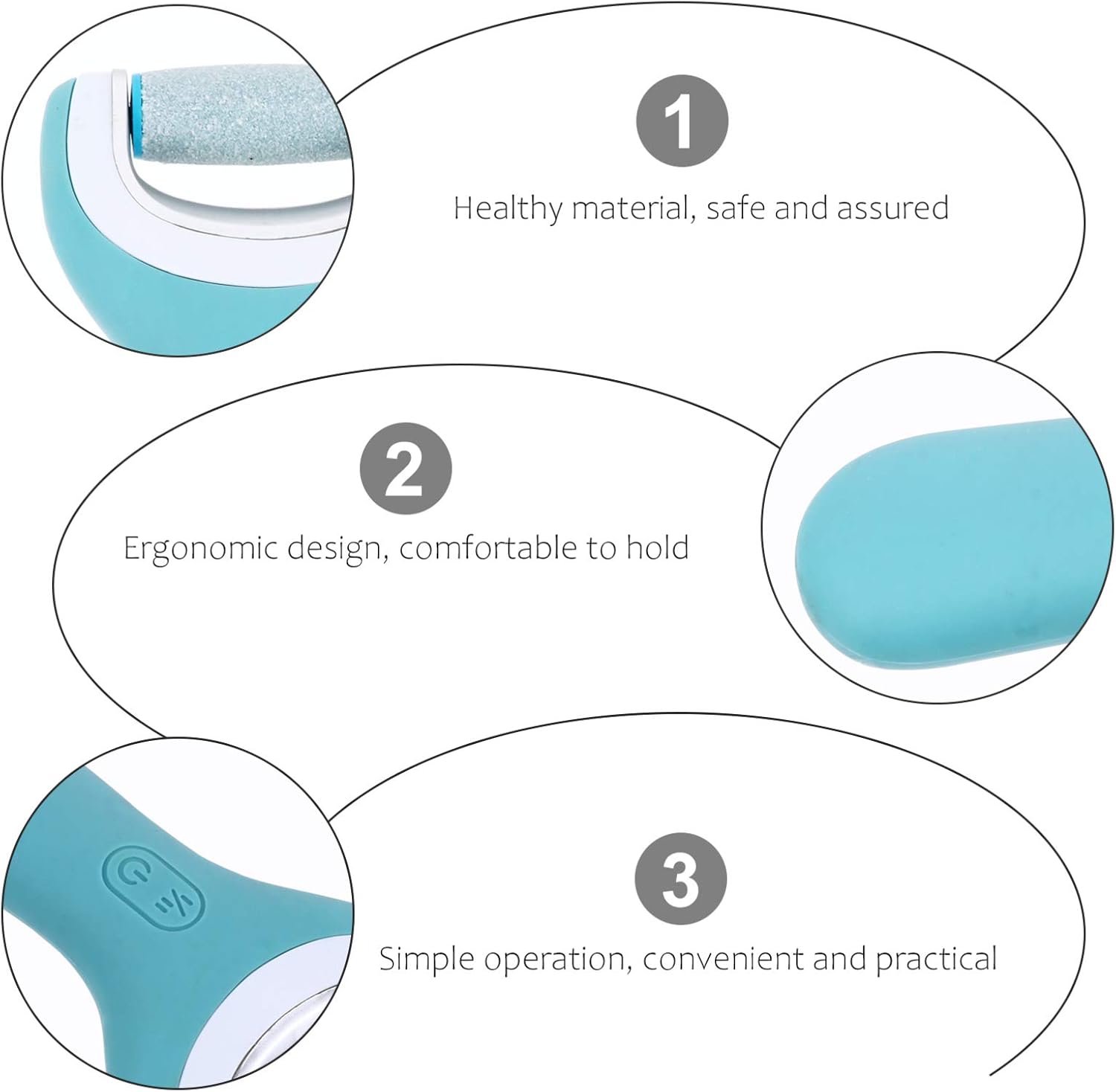 Wisking Tool Electric Electric Remover Rechargeable Electronic Feet File Hard Skin Remover Pedicure Tools Shaver for Cracked Heels Thick Callous