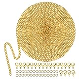 【Paquete】: 1 x 10 metros/33 pies collares de cadena, 20 anzuelos de langosta, 30 anillos de salto, accesorios completos.